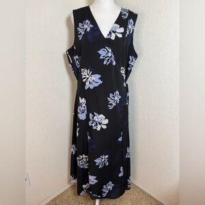 BANANA Republic Navy Color Floral Design wrap Dress Size XL‎